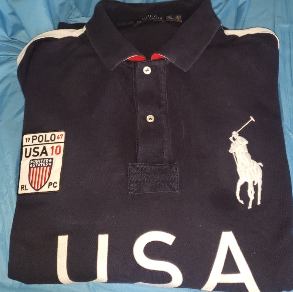 Dark blue ralph Lauren polo short sleeve